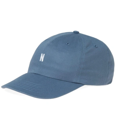 Norse Projects Light Twill Sports Cap In Blue