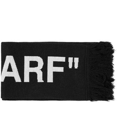 Off-white Quote Scarf In Black