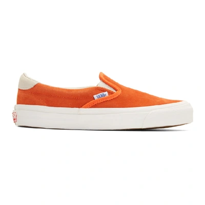 Vans Og 59 Lx Suede Slip-on Sneakers In Orange