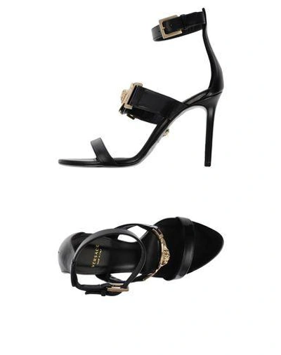Versace Sandals In Black