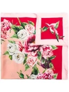 Dolce & Gabbana Floral Print Scarf In Pink