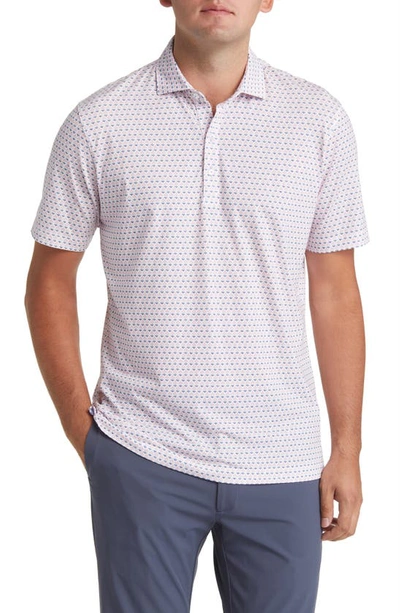 Johnnie-o Bruns Top Shelf Performance Polo In Hibiscus