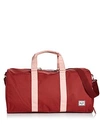 Herschel Supply Co Novel Canvas Duffel Bag - Red In Brick Red/silver