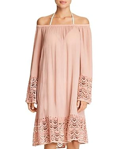 Muche Et Muchette Miles Off-the-shoulder Dress Swim Cover-up In Natural