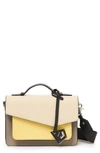 Botkier Cobble Hill Leather Crossbody Bag - White In Cream Colorblock