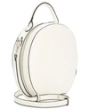 Steve Madden Jill Small Top Handle Circle Crossbody In White/silver