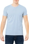 X-ray Short Sleeve Henley In Slate Blue