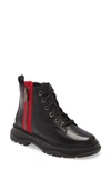 Linea Paolo Bolton High Top Sneaker In Black Nappa Leather