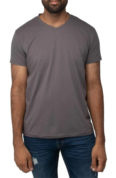 X-ray Solid V-neck Flex T-shirt In Frosted Grey
