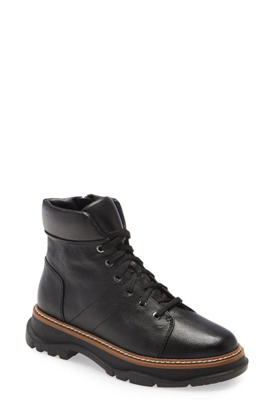 Linea Paolo Boca Lace-up Boot In Black Leather