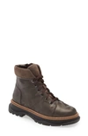 Linea Paolo Boca Lace-up Boot In Dark Brown Camo Print Leather