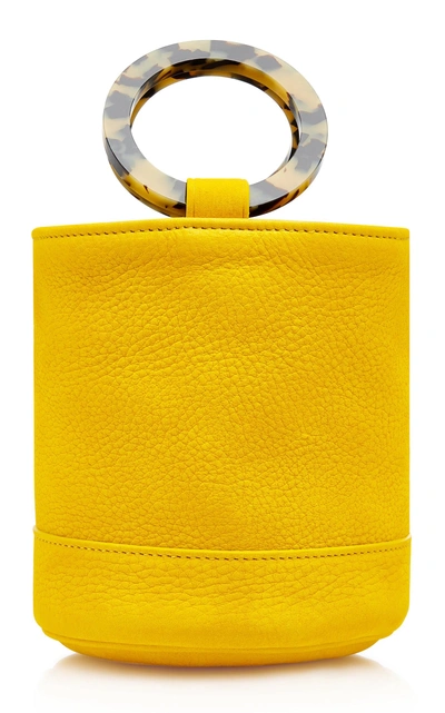 Simon Miller Bonsai 15 Mini Nubuck Bucket Bag In Yellow