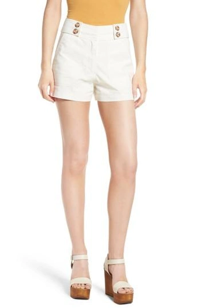 Moon River Button Tab Shorts In Ivory