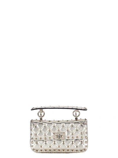 Valentino Garavani Rockstud Crossbody Bag In Metallic