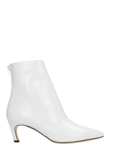 Marc Ellis White Nappa Leather Ankle Boots