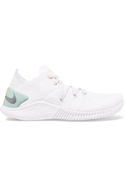 Nike Women's Free Tr 3 Flyknit Rise Lace Up Sneakers In White
