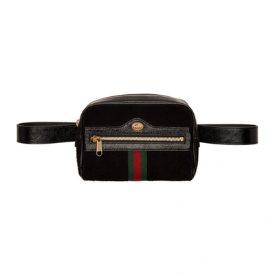 Gucci Small Ophidia Suede Belt Bag In Black