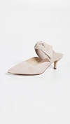Botkier Women's Pina Bow-accented Suede Kitten Heel Mules In Blush