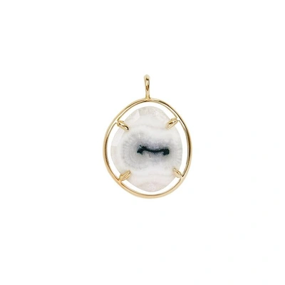 Missoma 18ct Gold Vermeil Snowflake Agate Charm In White