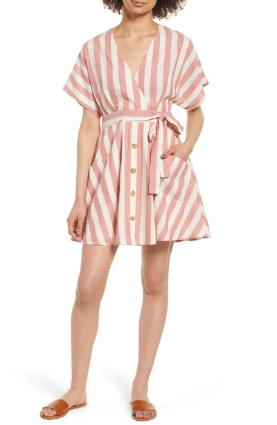 Moon River Button Detail Striped Dress - 100% Exclusive In Red Stripe