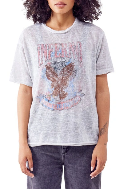 Bdg Urban Outfitters Inferno Slub Graphic T-shirt In Grey
