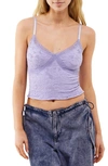 Bdg Urban Outfitters Lace Crop Camisole In Lilac