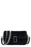 Marc Jacobs Mini The Teddy J Marc Faux Fur Shoulder Bag In Black