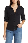 Caslon Roll Tab Knit Shirt In Black