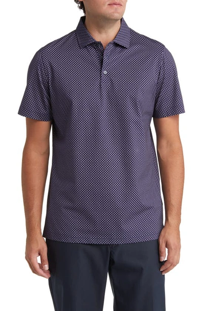 Bugatchi Victor Ooohcotton® Microprint Polo In Midnight