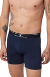 Psycho Bunny 2-pack Stretch Cotton & Modal Boxer Briefs In Navy
