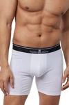 Psycho Bunny 2-pack Stretch Cotton & Modal Boxer Briefs In White