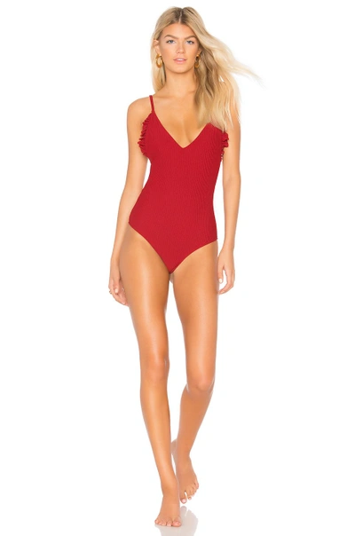 Made By Dawn Butterfly One Piece In Burgundy