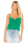 L Agence Jane Cami Top In Green