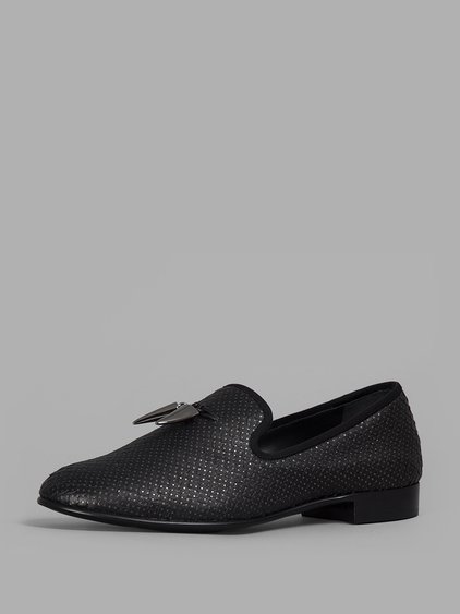 Giuseppe Zanotti Men's Black Polka Dot Loafers | ModeSens