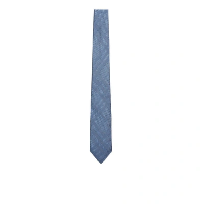 Burberry Classic Cut Check Silk Jacquard Tie In Sky Blue