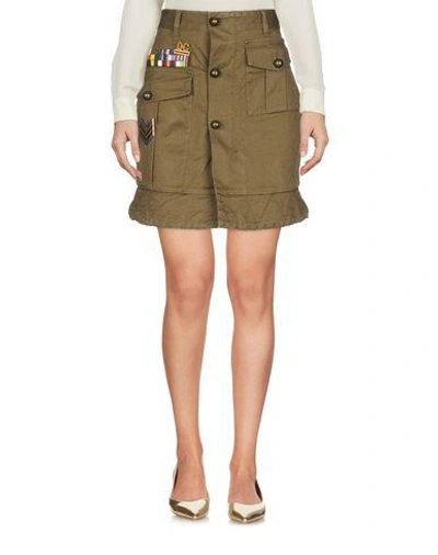 ミニスカート Dsquared2 Green Cotton Military Miniskirt Dsquared2 Mini Skirt In Military Green | ModeSens