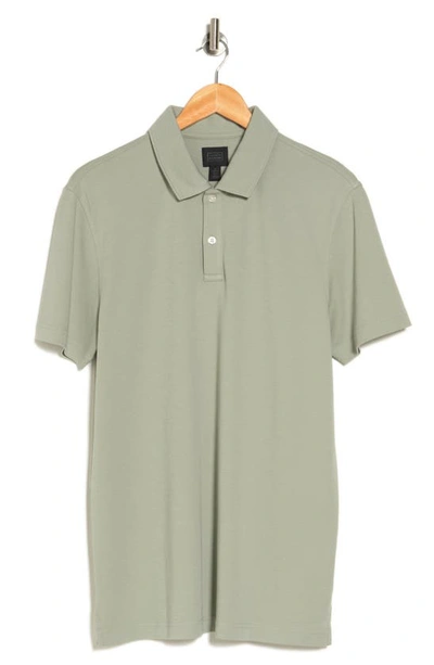 14th & Union Solid Interlock Polo In Green Iceberg