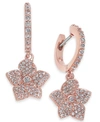 Kate Spade Blooming Pave Drop Earrings In Clear/rose Gold