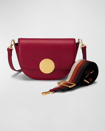 Oryany Lottie Saddle Leather Crossbody Bag In Red