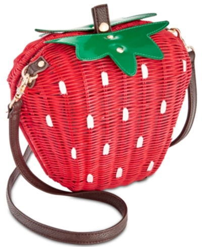 Betsey Johnson Berry Nice Crossbody In Red/gold