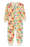 Nordstrom Babies' Print Fitted One-piece Pajamas In Ivory Egret Mod Floral