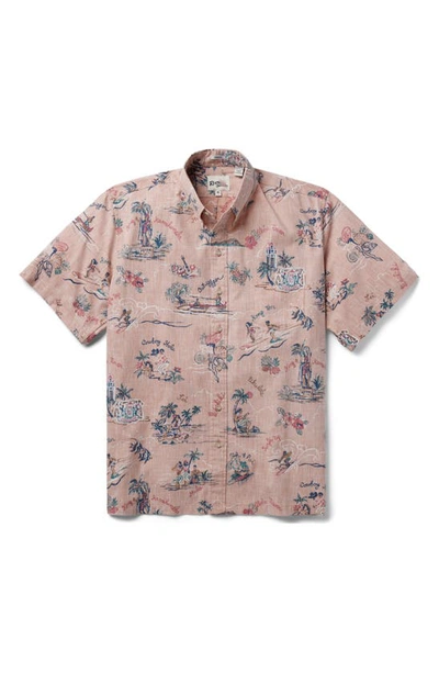 Reyn Spooner Classic Fit Hawaii 1959 Short Sleeve Button-down Shirt In Light Pink
