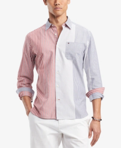 Tommy Hilfiger Men's Milo Striped Classic Fit Shirt, Created For Macy's In Multi