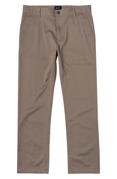 Rvca Kids' Weekend Stretch Pants In Dark Khaki