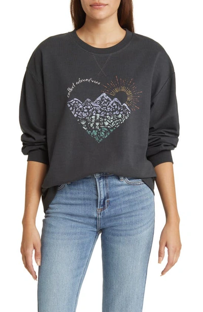 C&c California Millie Graphic Sweatshirt In Black Sand