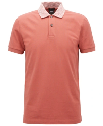 Hugo Boss Boss Men's Slim-fit Cotton Polo Shirt In Light Terracotta