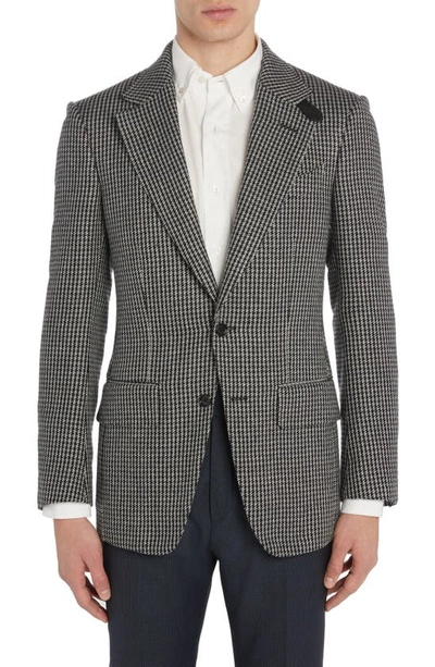 Tom Ford Atticus Houndstooth Wool Blend Sport Coat In Combo Moonlight Grey/ Black