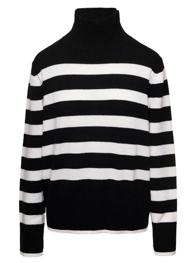 Allude Mockneck-sweater 11 In White/black