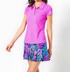 Lilly Pulitzer Frida Scallop Polo Shirt In Orchid Oasis