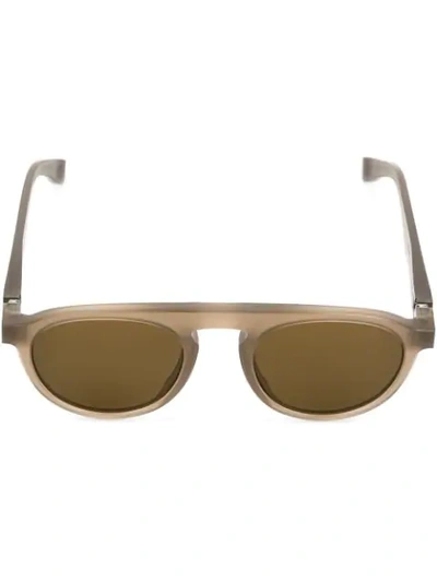 Mykita X Maison Margiela Round Sunglasses In Brown